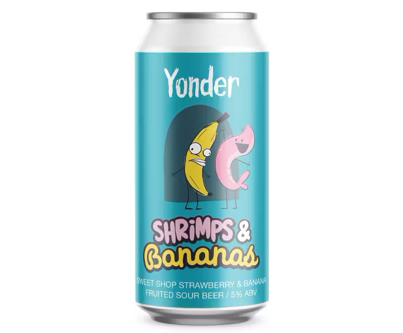 Shrimps &amp; Bananas Sweet Shop Sour 5%

Wonky Treats Series

Yonder, Somerset