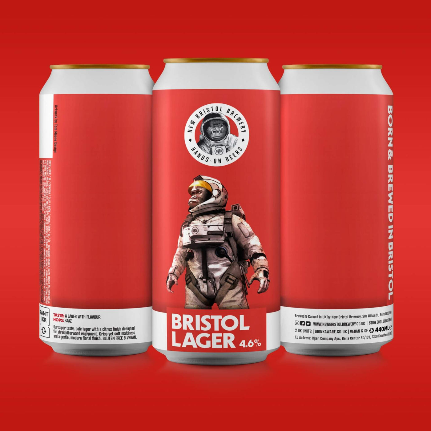 Bristol Lager 4.6% abv
New Bristol Brewery, Bristol
Gluten Free