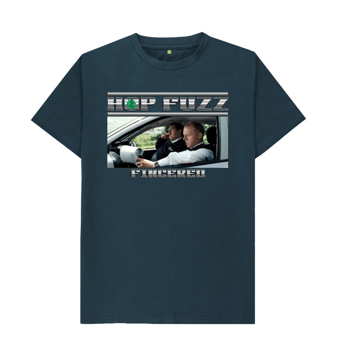 Denim Blue Hop Fuzz Craft Beer T-shirt | Hot Fuzz