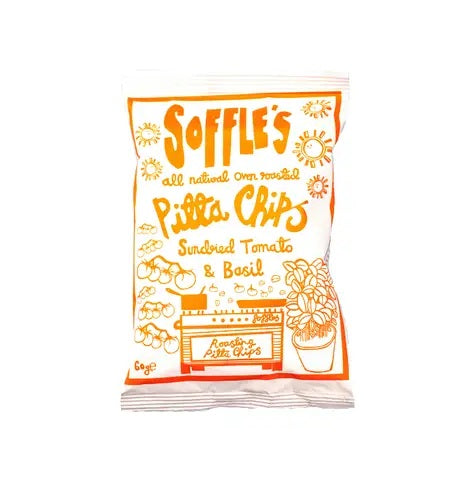 Pitta Chips | Sundried Tomato & Basil 60g  Soffle's