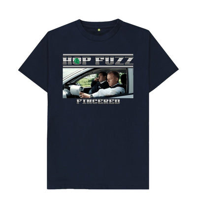 Navy Blue Hop Fuzz Craft Beer T-shirt | Hot Fuzz
